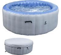 Whirlpool HWC-N97, piscina inflable para 5 personas, apta para interior y exterior, con revestimiento de PVC, redonda, diámetro de 198 cm, color gris-azul