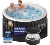 Whirlpool negro redondo para 4 personas 20-42°C resistente al invierno