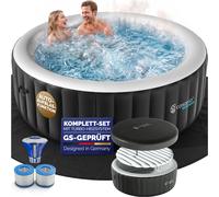 Whirlpool negro redondo para 6 personas 20-42°C resistente al invierno