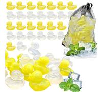 Whiskey Stones 100 Pieces, Duck Shape Reusable Drinking Cooling Cubes | Ice Rocks for Party Bar Home Kitchen Picnic Camping Backyard BBQ Restaurant Cafe