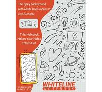 Whiteline Notebook: A4 White Dot Grid Notepad With Gray Ruled Paper, 8.5"x11" 60 Sheets