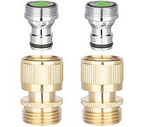 WHK Adaptador de grifo de conexión rápida de cocina, adaptador portátil para lavabo, grifo de lavabo de baño, adaptador a presión a manguera de jardín de 15/16 pulgadas, 27 m o 55/64 pulgadas, hembra