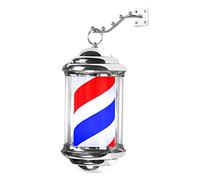 Whtkoph Barbería Poste Señal Led Giratoria con Carcasa PET Impermeable para Peluquería Fijación Sencilla Adecuado para Negocios Locales Públicos