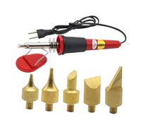 Whtkoph Lápiz Soldador Eléctrico Compacto para Creaciones Artísticas. Kit de Accesorios para Grabado. Puntas Intercambiables. Soporte Estable. Ideal para Trab
