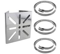 WHYHKJ Soporte universal de montaje en pared de acero inoxidable con 3 bucles para cámara de seguridad CCTV, cúpula PTZ, interior y exterior, punto de acceso AP, cliente CPE