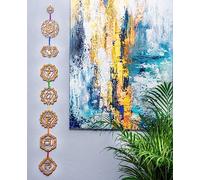 WICCSTAR Letrero de chakra para colgar en la pared, decoración del hogar para meditación, tapiz de arte de pared de yoga, adornos espirituales de mandala para dormitorio, sala de estar y estudi