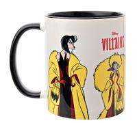 Widdop and Co. - Taza Cruella de Disney (325 ml) | Taza para beber con iconos y villanos de cerámica esmaltada para té y café, producto oficial de Disney