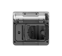 WIDE IP55 completa de schuko bivalente color gris antracita para caja empotrable tipo 503