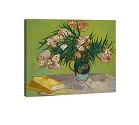 Wieco Art Oleanders 1888 Gi Lienzo decorativo para pared de Van Gogh, reproducción de pinturas al óleo florales para decoración del hogar, moderno, estirado y enmarcado, HD, clásico, abstracto