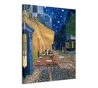 Wieco Art Van Gogh Cafe Terrace at Night - Reproducción de pinturas al óleo clásicas de Van Gogh, impresiones en lienzo envueltas en galería, arte de pared para comedor, hogar, oficina