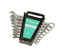 WIESEMANN 1893 Juego de llaves combinadas 8 pzas 8-19 mm cabeza fija y un ángulo de 15° para facilitar el trabajo I Set de llaves combinadas con soporte I 80201