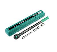 WIESEMANN 1893 Llave dinamométrica 1/2" con extensión y vasos de 17 mm, 19 mm y 21 mm Apriete preciso gracias a desacople automático y escala dual | Acero al cromo vanadio, cromado | 80386