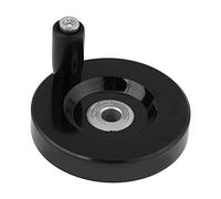 Wifehelper 1 Unids Negro Torno Fresadora Rueda de Mano de Ondulación Trasera con Manija Giratoria(8 * 63mm)