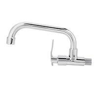 Wifehelper Grifo Monomando de Pared G1/2 Pulgadas con un Solo Agujero para Grifo de Agua fría para Uso doméstico o de Cocina, Material, Type B 20cm