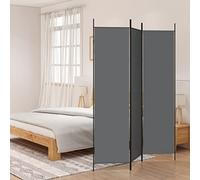 WIFESE Biombo de 3 piezas, color antracita, 150 x 200 cm, de tela, separador de ambientes, moderno, separador de habitaciones, para interior, balcón, privacidad, vestidor privado, para salón