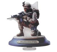 Wiffe Figura conmemorativa 2D de soldado patriótico para escritorio, decoración acrílica del 250 aniversario de Estados Unidos