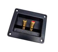 Wiffe Terminal Cup - Dos postes de encuadernación empotrados, color dorado | Conector de placa metálica para reparación de armarios y servicio de cableado