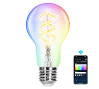 Aigostar Bombilla conectada Alexa, Bombilla LED RGBW 4,9W 420LM, A60 2700K, Lámpara conectada compatible con Alexa y Google Home, E27 Caliente, 1 unidad