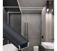 WIGING Perfil LED De Aluminio con Cubierta, Empotrado Moldura Cuadrada