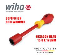 Wiha 00866 Destornillador Hex VDE 1000V Electricista 15mm SoftFinish