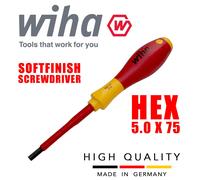 Wiha 30364 Destornillador Hexagonal 1000v Electricista VDE 5mm Mango SoftFinish