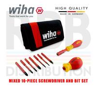 Wiha Set de destornilladores y brocas slimVario Slot – Pozidriv / PlusMinus – Bolsa 9 piezas