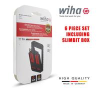 Wiha 43152 Juego Puntas Destornillador Ranuradas SlimBits VDE 6 Piezas 2.0-6.5
