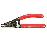 Wiha 57810 7.25"/184mm OAL. Alicates para trabajar tuercas pequeñas y tirar de estaciones de pelado de alambre 10-18 sólido y 12-20 estándar. Cortador de tornillos 6-32/8-32, multicolor, talla única
