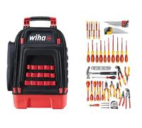 Wiha 91872 - Kit de herramientas aisladas para electricista maestro de 59 piezas en mochila resistente