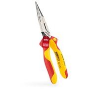 Wiha Alicates de boca semi-redonda Industrial electric con filo de corte, con forma recta 200 mm, 8" (38858)