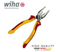 Wiha Alicates universales de fuerza Industrial electric con DynamicJoint® y OptiGrip en blíster 225 mm, 9" (35465)
