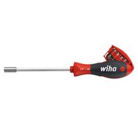 WIHA Bithalter 38090102, compatible con las normas DIN3126 e ISO1173, con porta-brocas de 1/4 de pulgada y mango con revestimiento SoftFinish