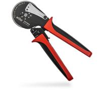 Wiha Crimpadora automática 41246 presión hexagonal 210 mm 0.08-16 para extremos de cables Negro/Rojo