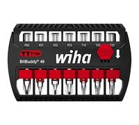 Wiha Juego de bits BitBuddy®, bits en TY de 49 mm Phillips, Pozidriv, TORX®, de 8 unid. de 1/4" E6,3 (42116)