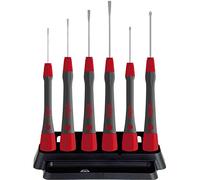Wiha Juego de destornilladores de precisión PicoFinish® ranurados, Phillips, de 7 unid., incl. soporte (42990)