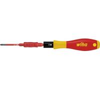 Wiha Juego de destornilladores dinamométricos TorqueVario®-S electric 0,8-5,0 Nm PlusMinus/Pozidriv, de 5 unid., con limitación del par de apriete de ajuste variable (38074)
