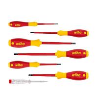 Wiha - Juego de destornilladores SoftFinish® electric - ranurados y Phillips - de 7 unid. (00834)