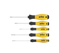 Wiha Juego de destornilladores SoftFinish® ESD ranurados, Phillips, de 5 unid. (27252)
