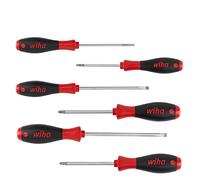 Wiha Juego de destornilladores SoftFinish® (26113) – Ranurados, Phillips, Pozidriv – 6 unid.