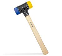 Wiha Martillo de cara blanda Safety blando/semiduro con mango de madera Hickory, cabezal redondo 30, 290 mm (26653)
