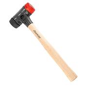 Wiha Martillo de cara blanda Safety de dureza media/duro con mango de madera Hickory, cabezal redondo 40, 325 mm (26612)