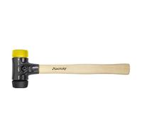 Wiha Martillo de cara blanda Safety de dureza media/semiduro con mango de madera Hickory, cabezal redondo 40, 325 mm (26435)
