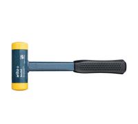 Wiha Martillo de cara blanda sin contragolpe, semiduro con tubo de acero, cabezal redondo 60, 375 mm (02128)