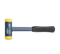 Wiha Martillo de cara blanda sin contragolpe, semiduro con tubo de acero, cabezal redondo 35, 300 mm (02124)