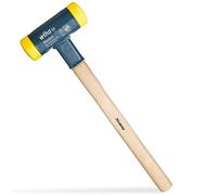 Wiha Martillo de fragua sin contragolpe, semiduro con mango de madera Hickory, cabezal redondo 80, 880 mm (02101)