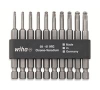 Wiha Professional: Juego de puntas TORX® con cabeza esférica, en un estuche compacto, de 10 piezas (7045BE 9570)