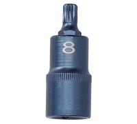 WIHFHGZ Punta De Dado M8 De Acero Aleado S2, 12 Lados, Tratamiento Azul, Resistente A La Oxidación, 55mm - Alta Dureza, Antideslizante, Para Llave Neumática Y Eléctrica