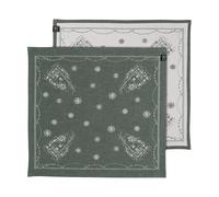 Wik & Walsøe Servilletas de tela Julemorgen 45x45 cm. 2-pack Blanco-verde