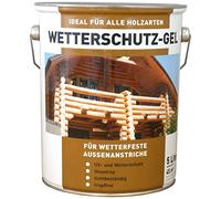 Wilckens Protección contra la intemperie Gel 5 litros para todos los tipos de madera para exterior pintura color a elegir., marrón