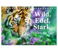 Wild.Edel.Stark. - Im Bann der Tiger (Tischkalender 2027 DIN A5 quer), CALVENDO Monatskalender: Zwölf faszinierende Bilder, die die Schönheit und Kraft der Tiger eindrucksvoll in Szene setzen.